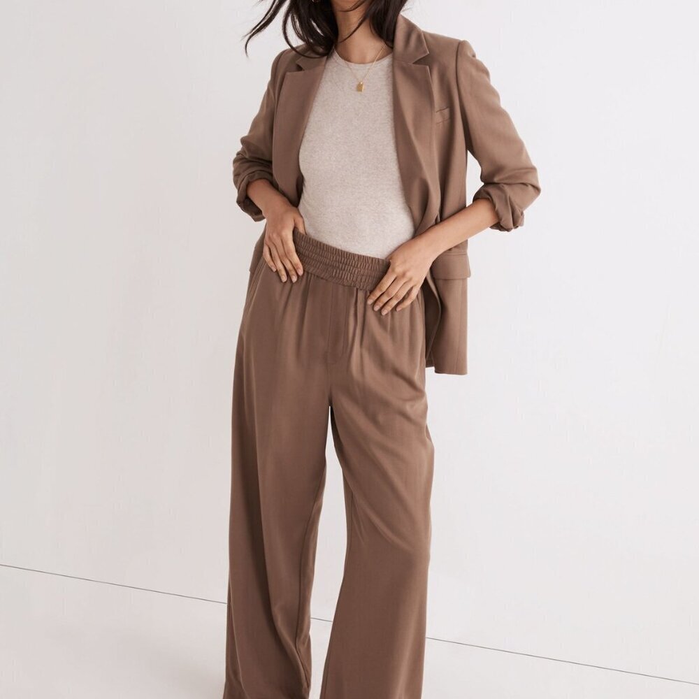 Madewell Drapeweave Carley Wide-Leg Pants In Castle Rock size XS relaxed fit